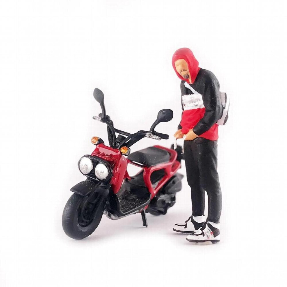 Maxpower Realistic Motorcycle Model 1:64 Collectibles Props Resin Mini Model Toys For Dollhouse Scene Layout Micro Landscape