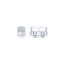 Open Two Compartment 4 Wheel Coach Kit