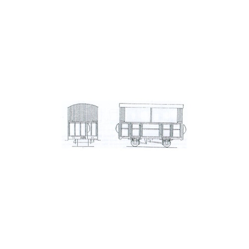 Open Two Compartment 4 Wheel Coach Kit