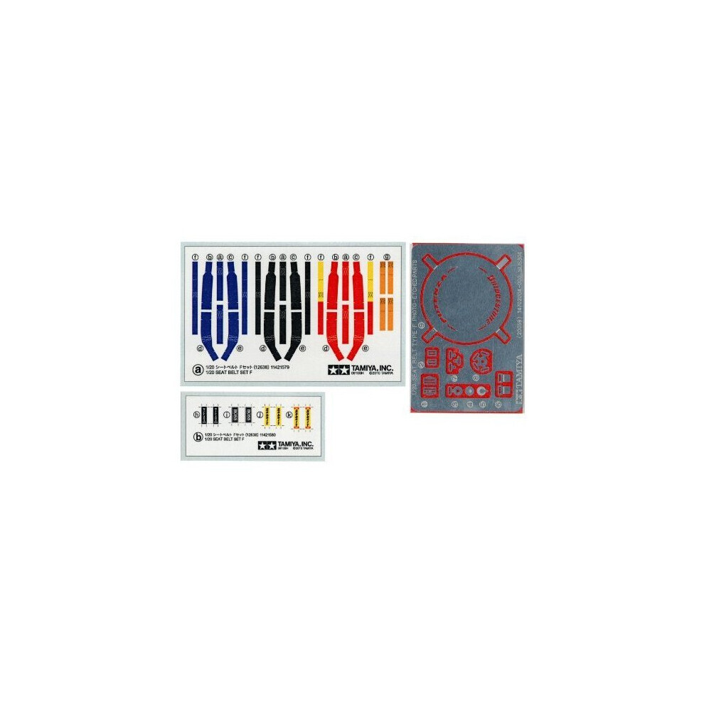 Maxpower 1/20 F1 Seat Belt Set F 1990S - 1/20 F1 Model Kit - Tamiya 12638