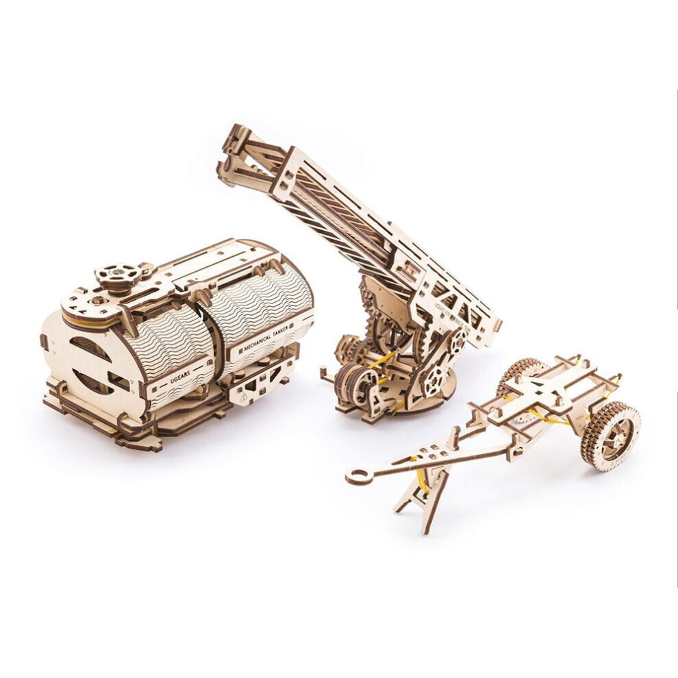 Maxpower Ugears Tanker, Ladder And Trailer Additions For Truck Mechanical Model Kit 70018