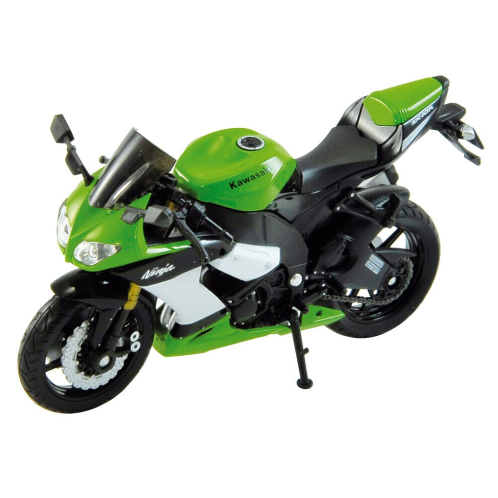 Maxpower Welly Die Cast Motorcycle Kawasaki 2009 Ninja Zx-10R 1:18 Scale Green