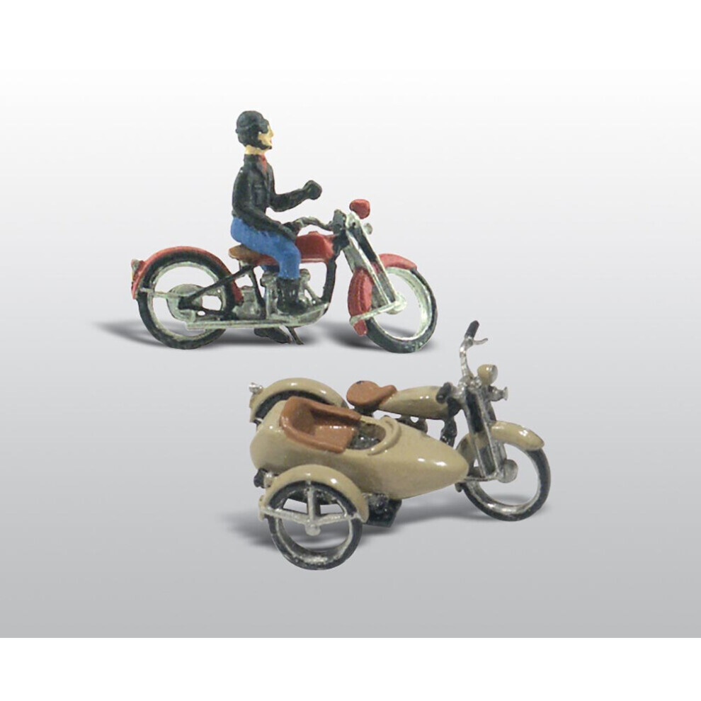 Maxpower Woodland Scenics D228 Motorcycles & Sidecar Ho Gauge