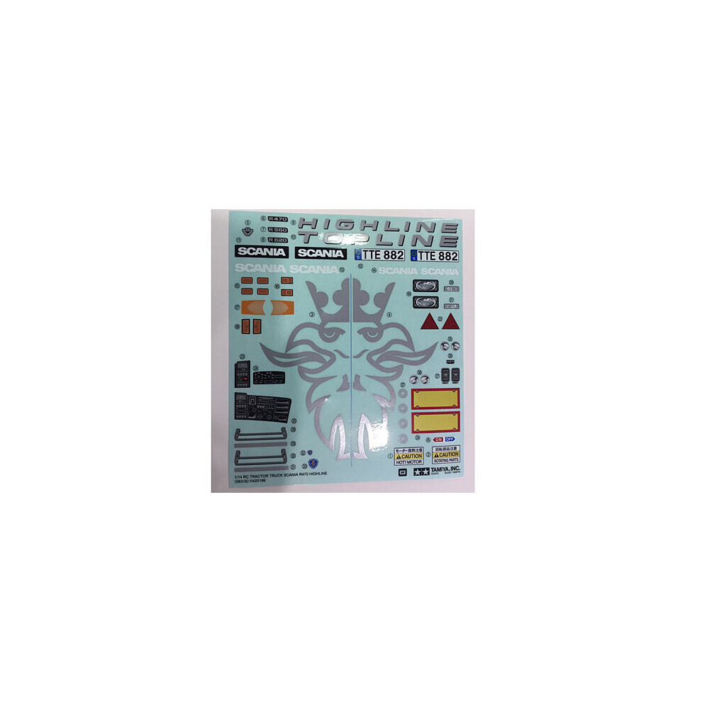 Maxpower Tamiya 56318 Scania R470 Highline/Orange/Metallic, 9495508/19495508 Decals Orange
