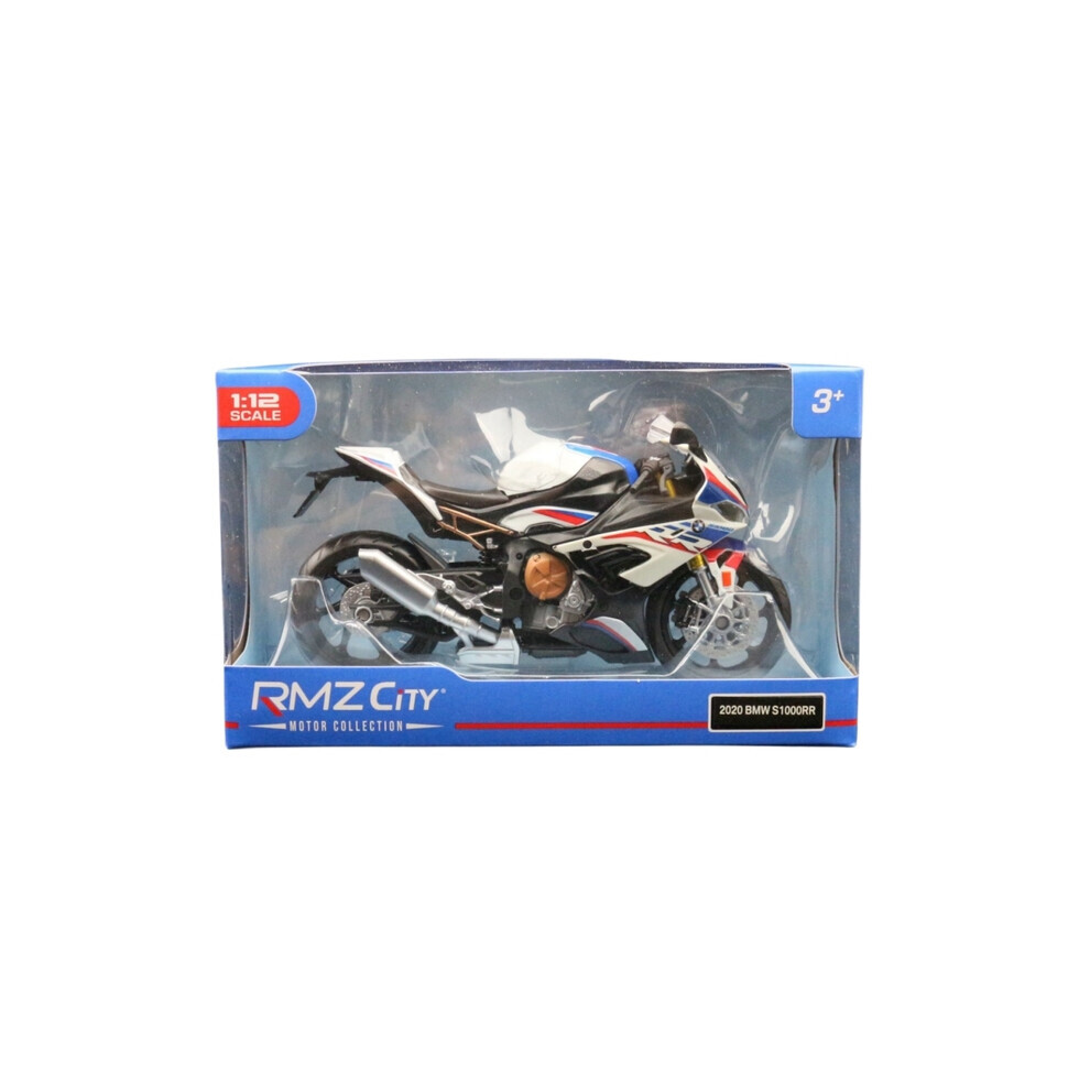 Maxpower ( With Box) 1/12 Bmw S1000rr Motorcycle Toy 1:12 Rmz City Diecast Metal Racing Model Super Sport Miniature Collection White