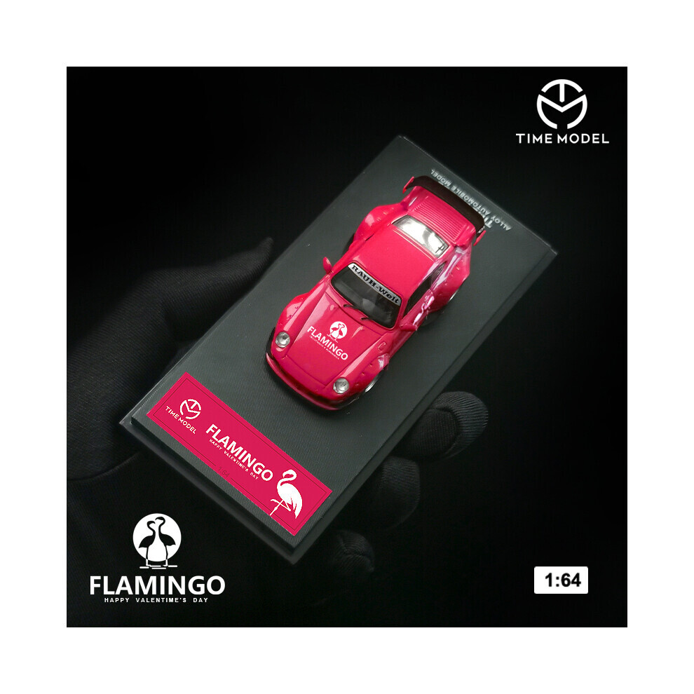 Time Micro 1:64 RWB 993 Alloy Diecast Model Car Flamingo Painting Collection-image-OPC-PG8DG6N-NEW