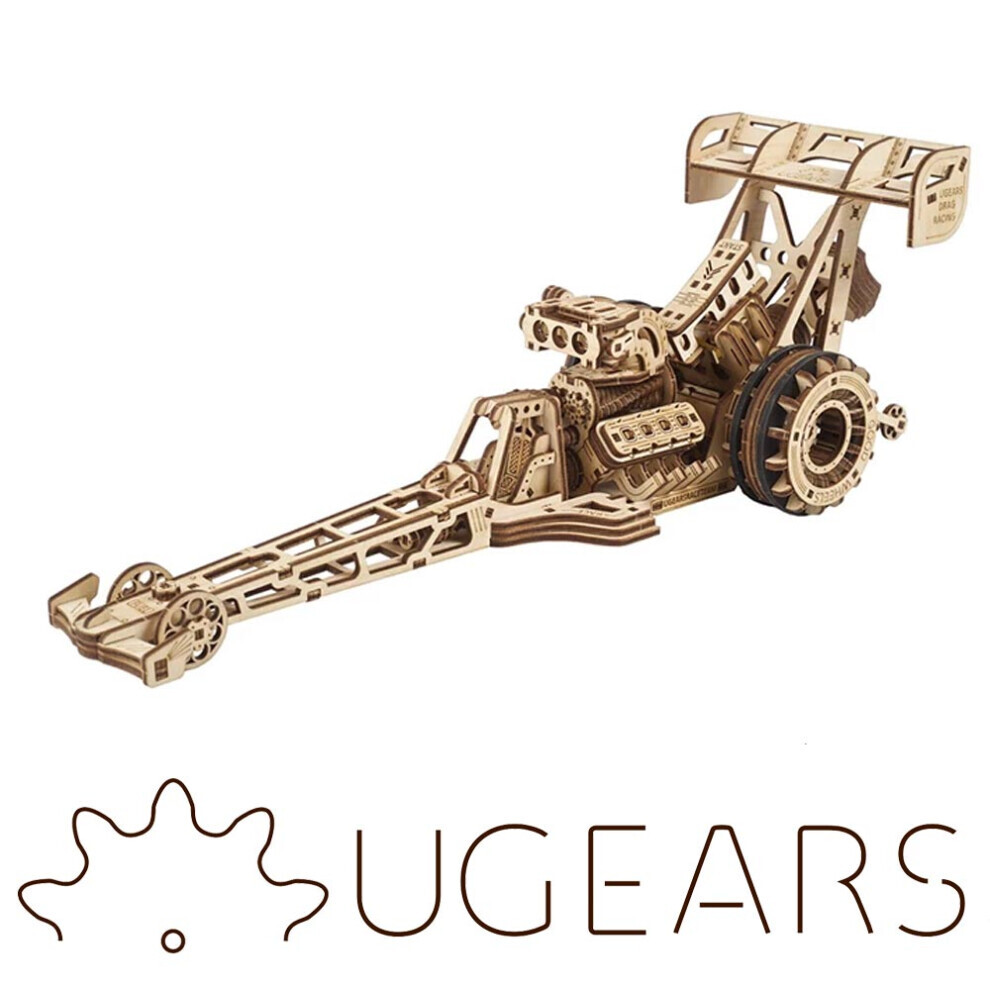 Maxpower Ugears 70174 Top Fuel Dragster Car Mechanical Wooden Model Kit