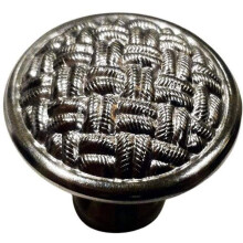 Knobware C5037 Vintage American Basket Weave Knob 1-3/8-Inch Satin Nickel