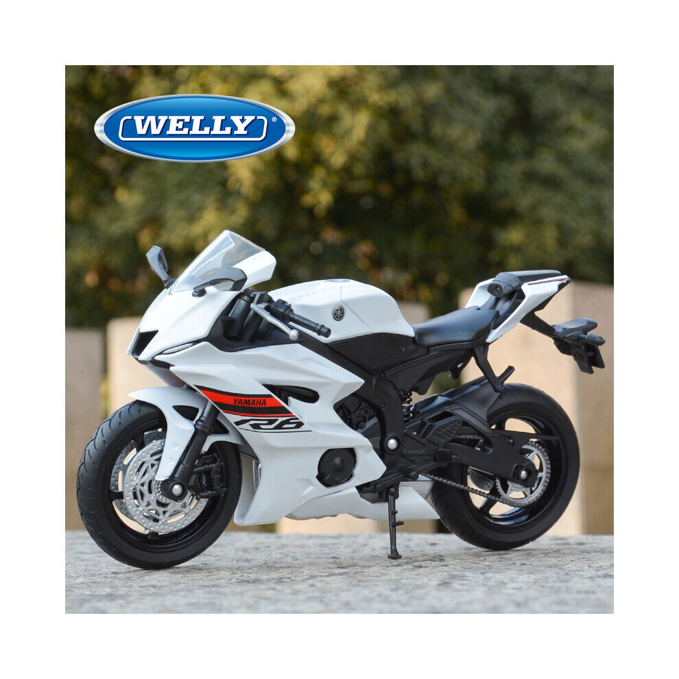 Maxpower () 1:12 2020 Yamaha Yzf-R6 Die Cast Vehicles Collectible Hobbies Motorcycle White/Black
