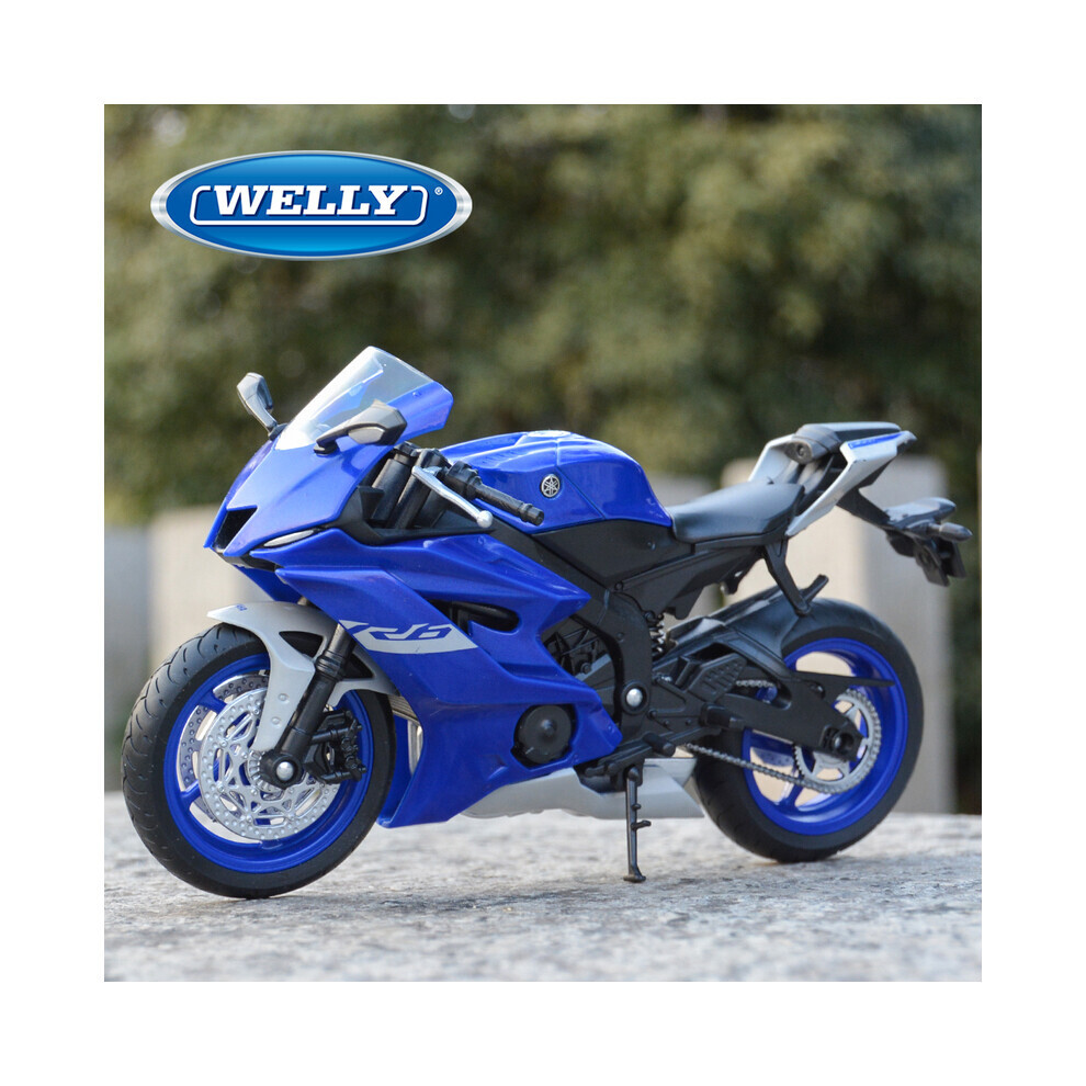 Maxpower () 1:12 2020 Yamaha Yzf-R6 Die Cast Vehicles Collectible Hobbies Motorcycle Blue/Black