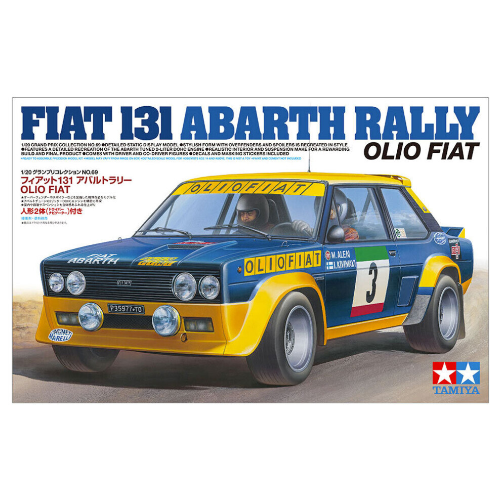 Maxpower Tamiya 20069 Fiat 131 Abarth Rally Olio Fiat 1:20 Plastic Model Car Kit