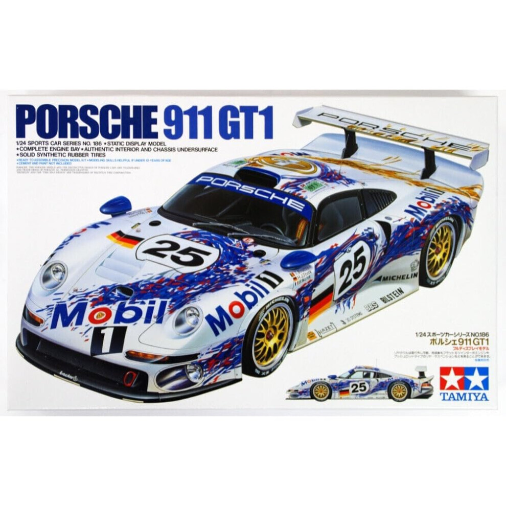Maxpower Tamiya 24186 Porsche 911 Gt1 1:24 Scale Model Kit