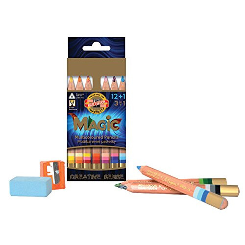Koh-I-Noor MAGIC Jumbo Τριγωνικό Μολύβι Χρώματος (Συσκευασία 12 + 1) 2