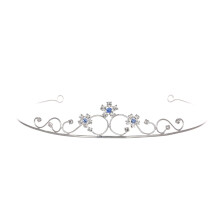 Princess koszorslny virglny strasszos kristly tiara (kk kristlyokkal ezstztt) T460