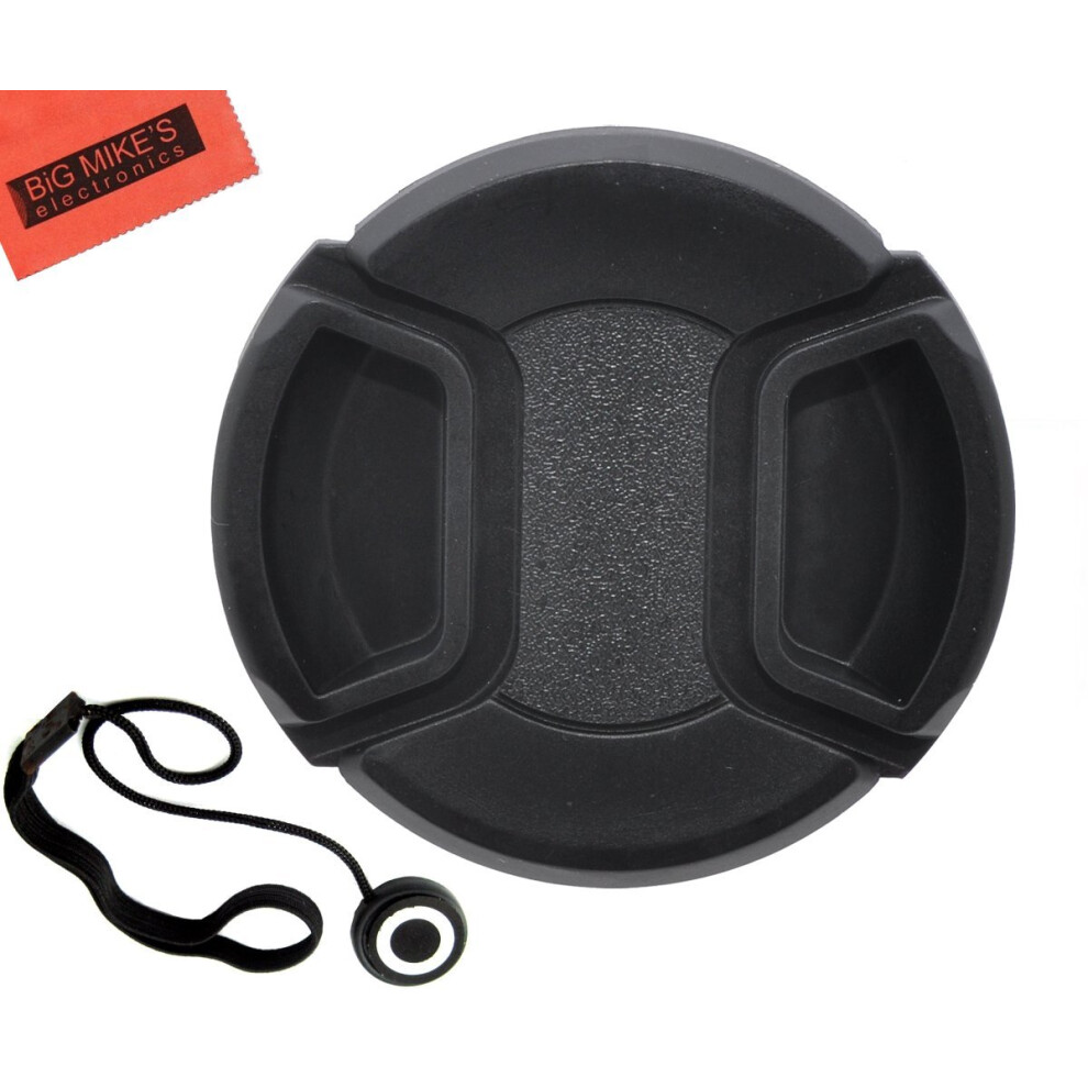 Tappo Universale A Scatto Da 67 Mm Per Obiettivo Canon EF-S 18-135 Mm F/3.5-5.6, Obiettivo Zoom Standard + Custodia Per Tappo + Panno Per La Puli-image