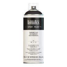 Vernice spray professionale Liquitex da 400 ml (12 once) nera trasparente