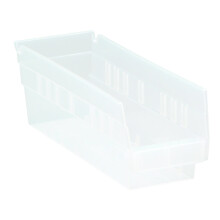 Quantum Storage Systems QSB101CL 36-Συσκευασίες 4" Διαφανείς Κάδοι Αποθήκευσης Ραφιών