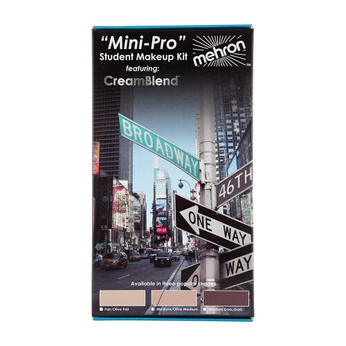 Mehron Makeup Mini-Pro Student Makeup Educational Kit Medium Dark/Dark