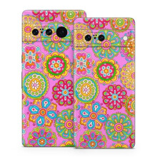 Decal Girl GPX7-BRFLWRS Google Pixel 7 Skin - Bright Flowers