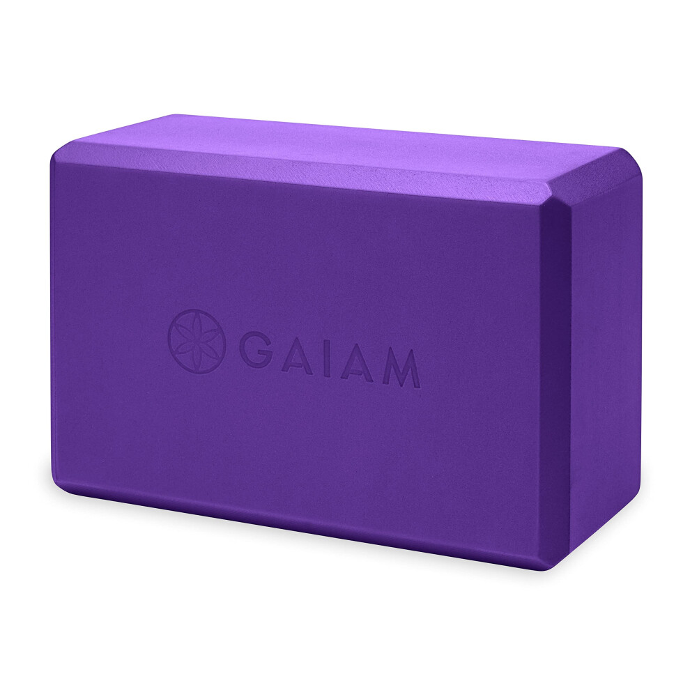 Gaiam Yoga Block - Supportive Latex-Free Eva Foam - Soft Non-Slip Surf