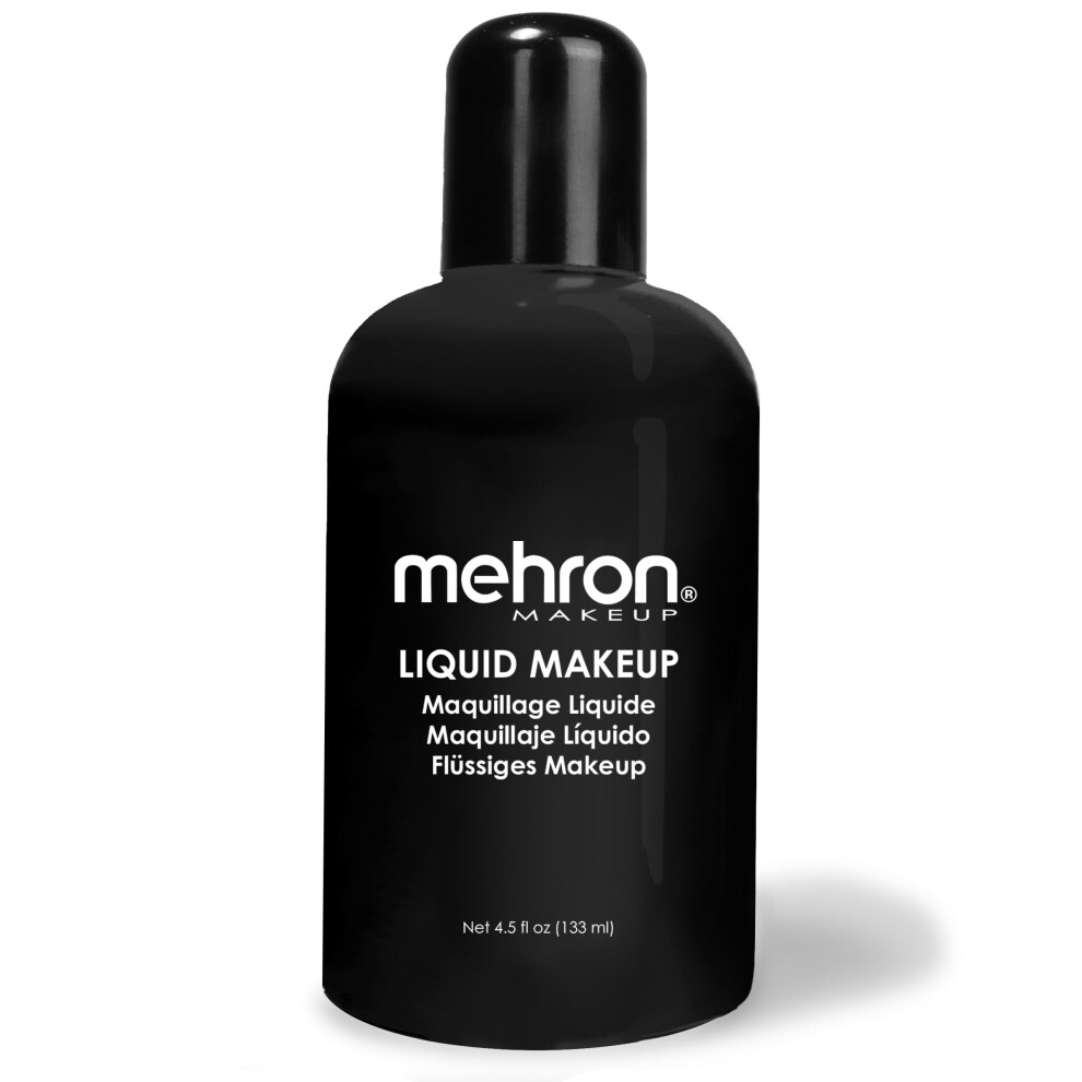 Mehron Makeup Liquid Makeup | Face Paint and Body Paint 4.5 oz 133 ml Black