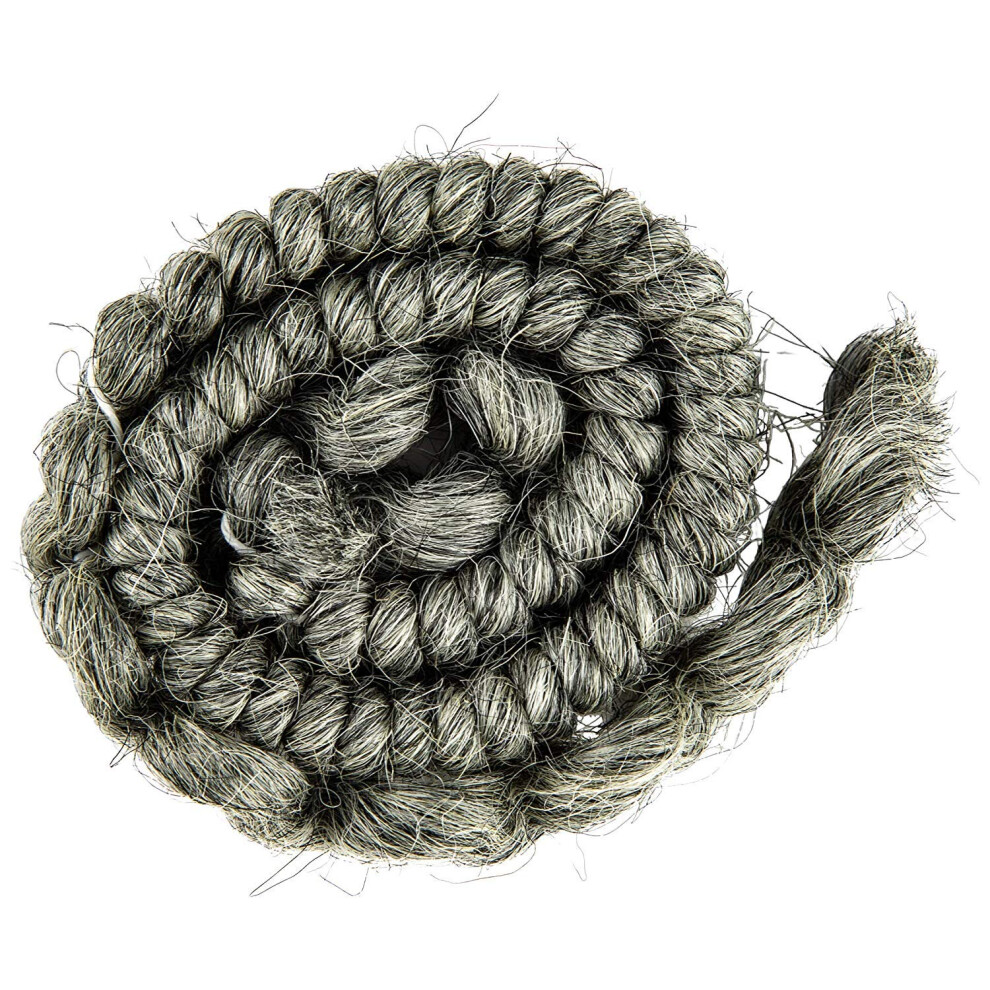 Mehron Makeup Crepe Hair 12-inch Braid (Medium Grey)