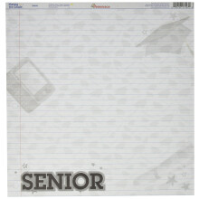 Reminisce Making The Grade 12x12 Tumblad Scrapbook Papper, Senior
