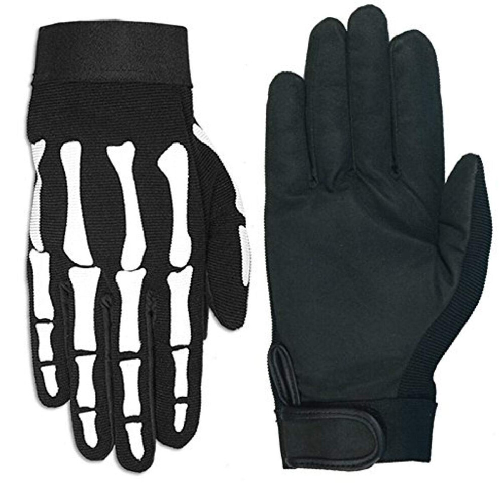 Hot Leathers Gvm2007 ; Xl Skeleton Mechanic Gloves ( X-Larg Black 192359815043