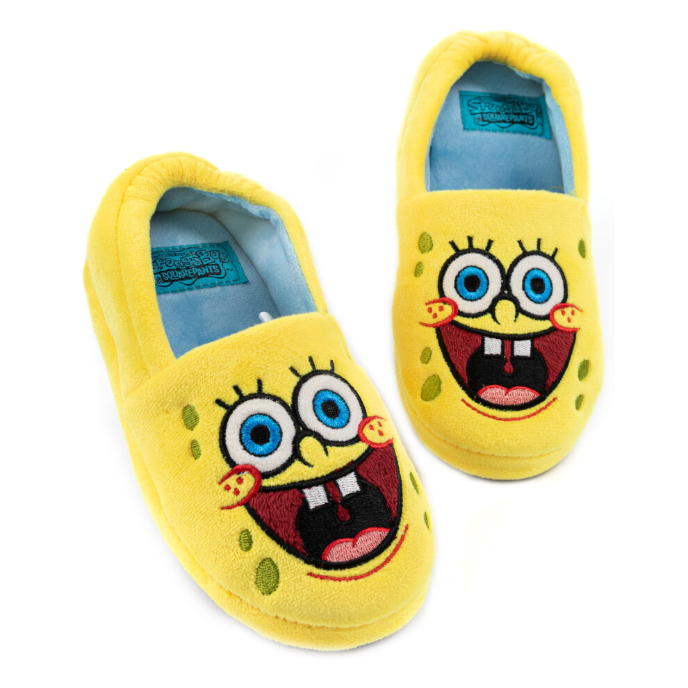 SpongeBob SquarePants Slip On Loafer Slippers (Mens Yellow)