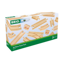 BRIO 33772 Speciln sada kolejnic - 50dln sada drevench kolejnic | Ideln pro kreativn deti od 3 let | Bezpecnost Testovno | Kompatibiln se v
