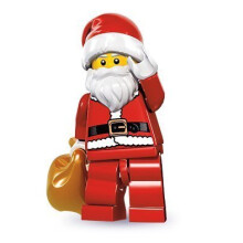 Minifigurka kolekcjonerska LEGO seria 8  Mikolaj z workiem zabawek