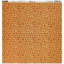 Reminisce Jungle-icious 12 by 12-tums dubbelsidig klippbok papper girafftryck