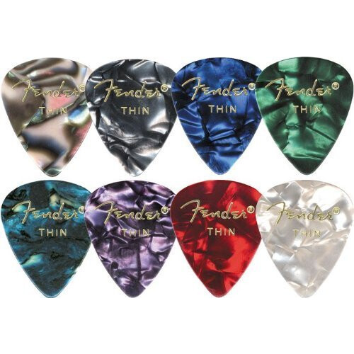 Fender Fender Premium Celluloid Κιθάρας Picks 351 Σχήμα, Μωβ Moto, Μεσαίο, 12-Pack 1