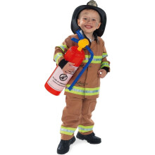 Hellbraunes Feuerwehrmann-Kostm fr Kleinkinder von Rubies (Mtze nicht im Lieferumfang enthalten) fr Mottopartys und Halloween
