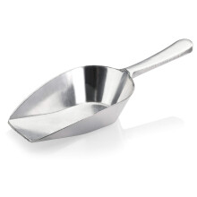 Ny Star Foodservice 34646 ét stykke støbt aluminium fladt bund bar ismelværktøj scoop 2-ounce sølv