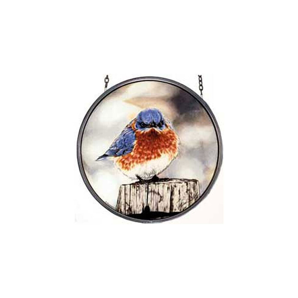 Hummel MI Hummel/Glassmasters 6-1/2-Inch Mad Bluebird Stained Glass Suncatcher