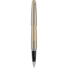 Pilot Metropolitan Collection Gel Roller Pen Gold Barrel Zig-Zag Design Fine Point Black Ink (91203)