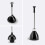 Plongeur simplehuman et support en acier inoxydable, noir 2