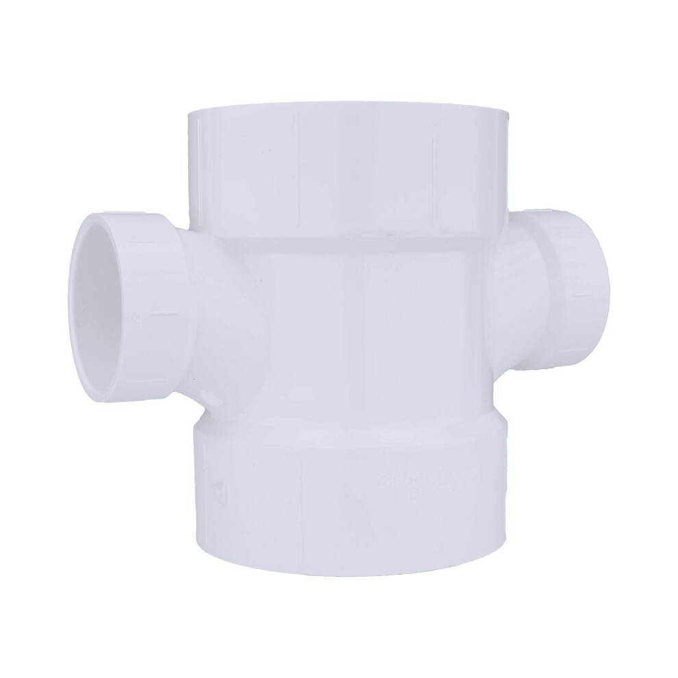 CHARLOTTE PIPE 4 x 4 x 2 x 2 DWV DBL Sanitary TEE REDUC DWV (Drain  Wa