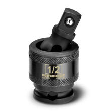 PowerBuilt 1/2 polegada Impacto de unidade Universal Junta Chrome Moly Steel - 647138 preto