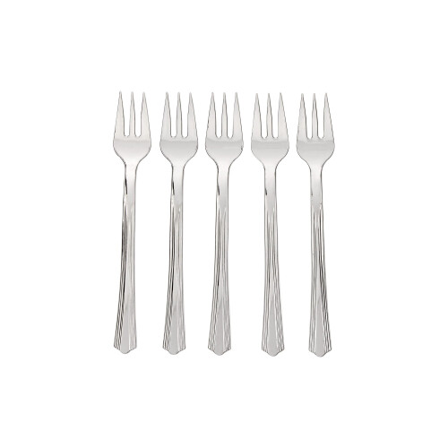 WNA 50 Count Reflections 4.2 Petite Plastic Tasting Fork  Silver 1