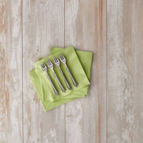 WNA 50 Count Reflections 4.2 Petite Plastic Tasting Fork  Silver 2