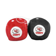 Fremont Die NFL Kansas City Chiefs 3 """" Fuzzy Dice 3 """" Teamfarver