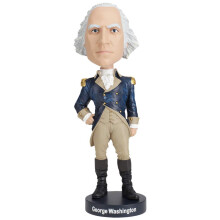 Royal Bobbles George Washington Bobblehead Premium Polyresin naturtro figur Unikt serienummer Uds?gt detalje