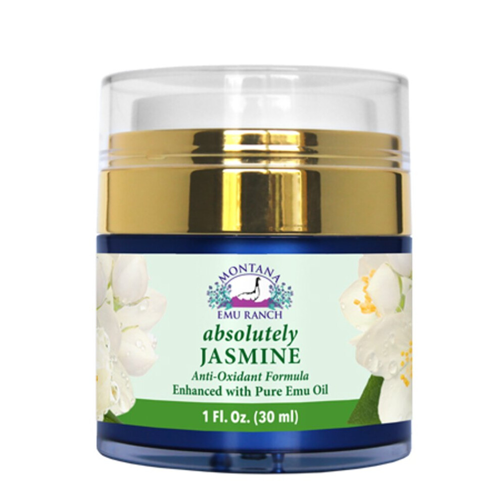 Montana Emu Ranch Cream Absolutely Jasmine Facial 1 Ounce Jar - Anti-Oxidant Formula Enhanced With Pure Emu Oil
