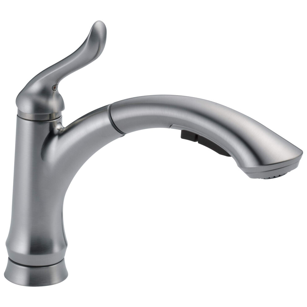 Photos - Tap Delta Faucet Linden SingleHandle Kitchen Sink Faucet with Pull Out Sprayer Arctic Stainless 4353ARDST 4353-AR-horario de ver 