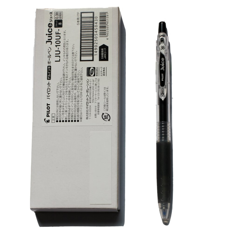 Pilot Juice 0.38Mm Gel Ink Ballpoint Pen Black (Lju-10Uf-B)