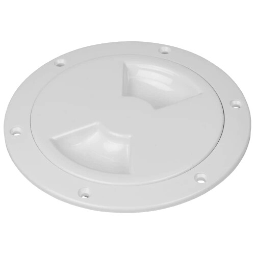 Sea-Dog Smooth Quarter Turn Deck Plate - White - 5""