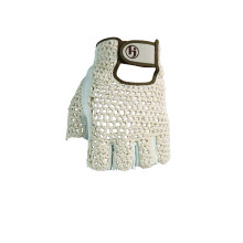 HJ Glove Dames Sneeuwwit Origineel Halfvinger Golfhandschoen MediumLarge Linkerhand