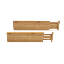 Lippper International 8897 Bamboo Wood Custom Fit Reglabil Reglabil Deep Bucatarie Divizoare Set de 2